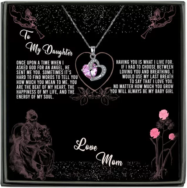 To My Daughter Necklace, Daughter Father Necklace, Daughter Gift from mom, dad