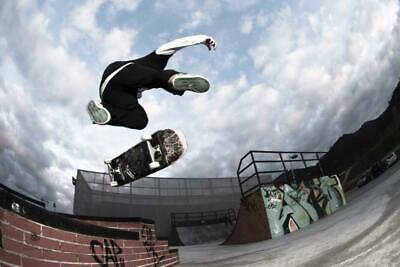 Skateboarder Doing Trick in Mid Air Photo Laminated Poster 24x36