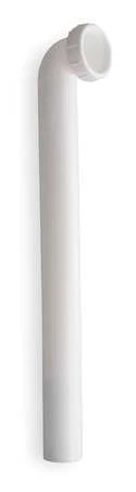 Zoro Select 1Pny1 1-1/2 " Dia., Polypropylene, White/Plastic Finish, Kitchen,