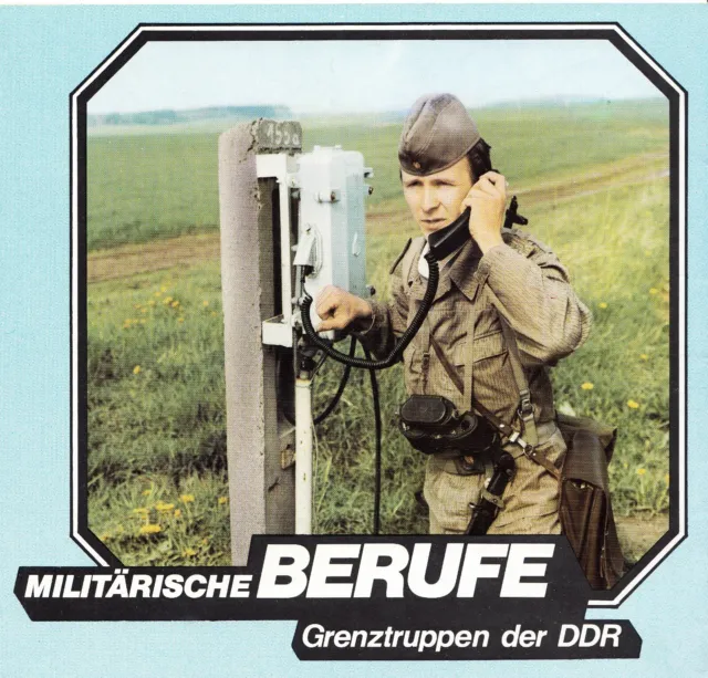 NVA Broschüre Faltblatt Werbung Militärische Berufe Grenztruppen der DDR