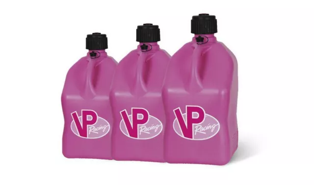 VP Racing 3 Pack Pink 5.5 Gallon Square Utility Jugs