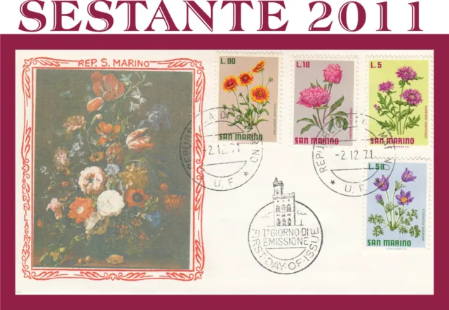 San Marino Fdc Filagrano Gold Fiori 1971 (129)