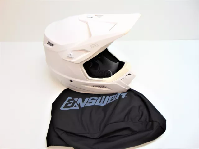 Answer Racing AR1 Helmet Matte White Youth Medium 446365