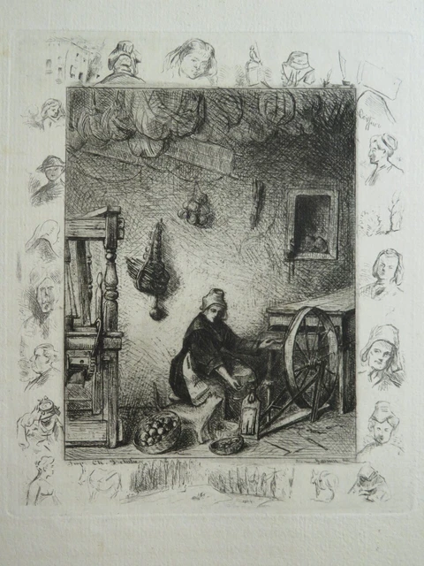 Gravure Ancienne Du XIXe Siècle - 'Vietnam' Par E. Decisy D'après C. Fouqueray, Sur Papier, 45.5x22.5 Cm