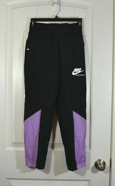 Nike Sportswear Heritage Big Kids' Girls' Woven Pants Black Purple size M L  XL