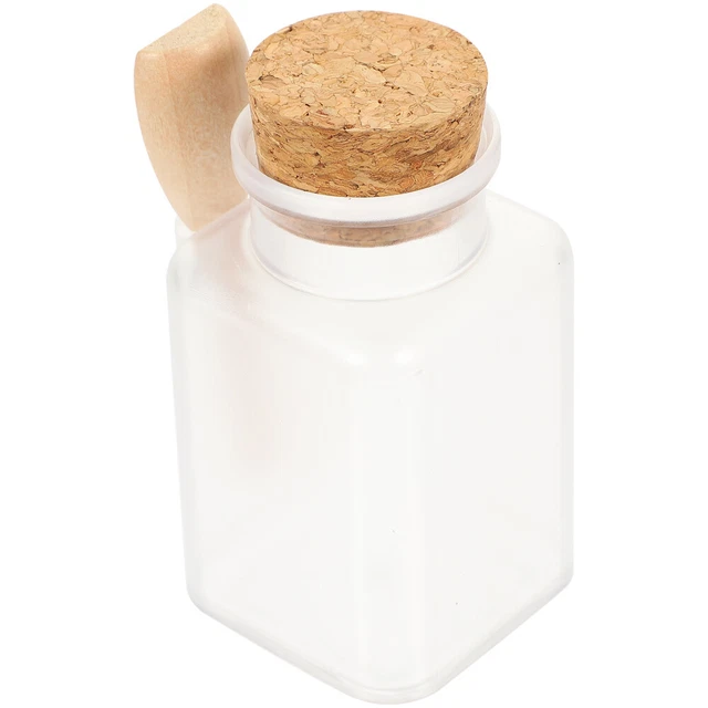 6 piezas botella de almacenamiento de sales de baño 9X4,8X4,8CM madera de viaje