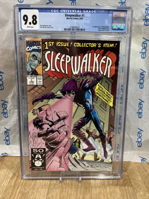 Sleepwalker 1 cgc 9.8 Marvel 1991 1st appearance of Sleepwalker WHITE pg NM MINT
