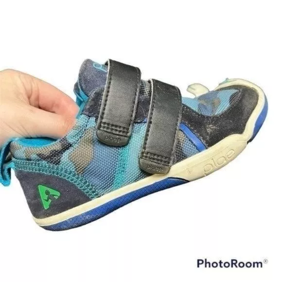 PLAE Ty Camo Blue Vauth Youth Size 10.5 Sneaker Shoe