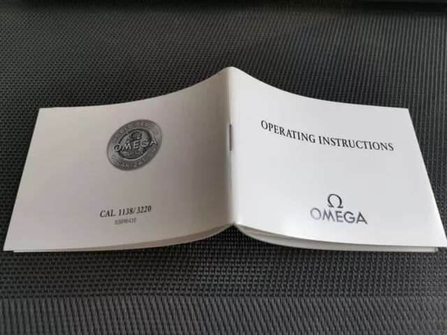 Omega operating instructions speedmaster caliber 1138/3220 circa 2001