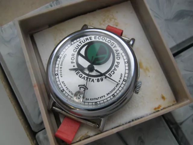 NOS Soviet ✩USSR☭ men's watch RAKETA Regata 1989