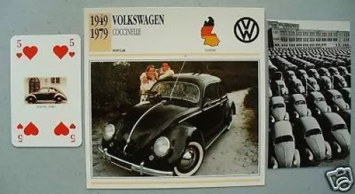 Volkswagen Beetles 3 CARDS  Unique Card Collection BHOF