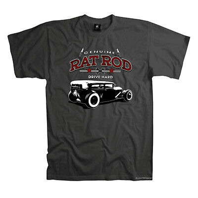 US Auto T-shirt Hot Rod Rockabilly Vintage American Kustom garage CAR * 1049 GRIGIO