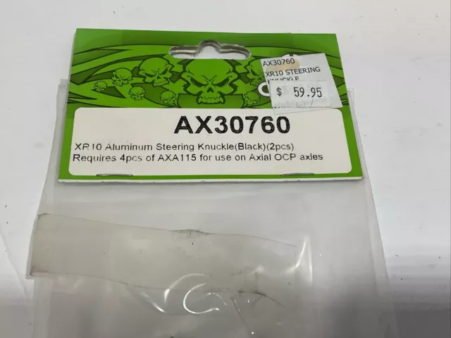 Axial Ax30760 Aluminum Steering Knuckle Black: Xr10 (2)