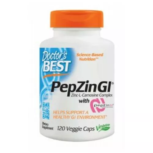 PepZin GI Zinc Carnosina Complejo 16 mg 120 Tapas Vegetales Por Doctors Best