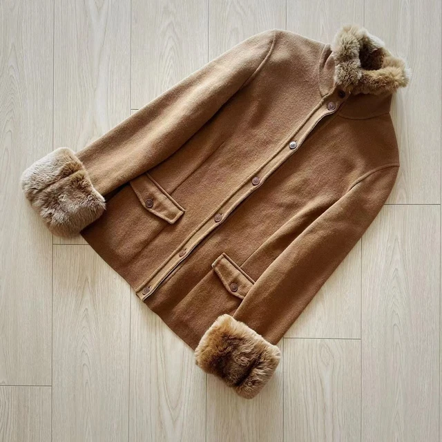NEW Loro Piana Ladies Chincilla Vicuna Baby Cashmere Over Jacket Short Coat S M NEW Loro Piana Ladies Chincilla Vicuna Baby Cashmere Over Jacket Short Coat S M