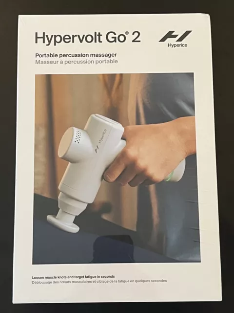 Hyperice Hypervolt GO 2 Percussion Massage Device - White Sealed