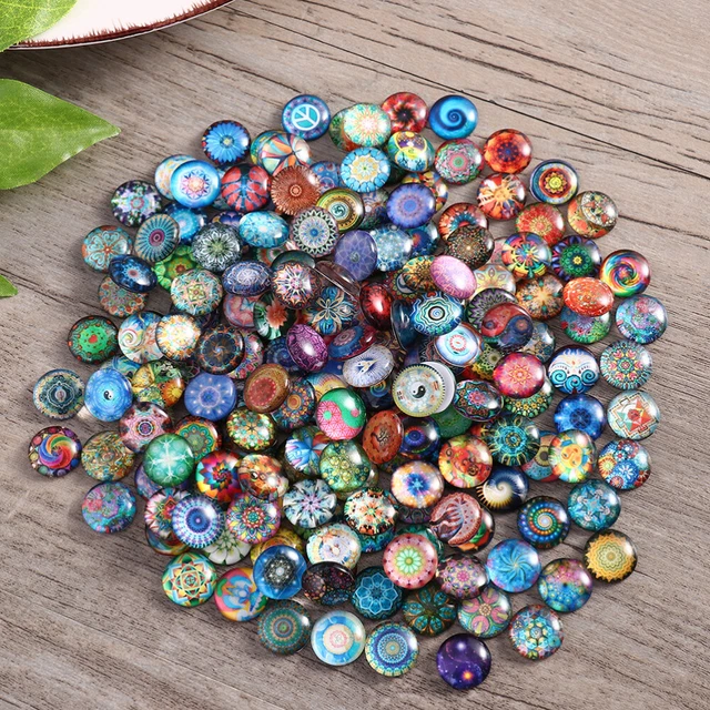 200 Pcs Dichroitische Glascabochons Aus Geschmolzenem Einmachglas