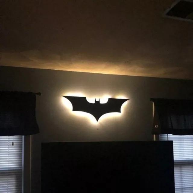 The Batman Logo LED Night Light Wireless Remote Control Lamp Bedroom Atmosphere