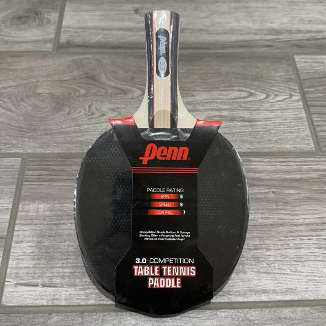 Penn 3.0 Competition Ping Pong Paddle - Pádel de Tenis de Mesa con Hoja de 5 Capas