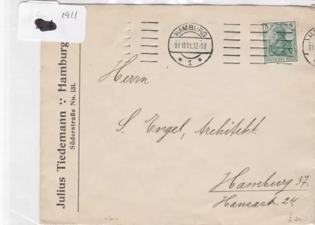 German Postal History Stamps Cover 1911  Ref 8762