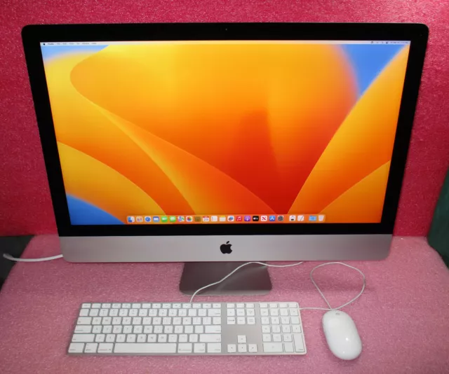 iMac A1419 27" Retina 5K 2017 i5-7500 3.4GHz 8 GB 1TB HDD MacOS Ventura 13.6.5