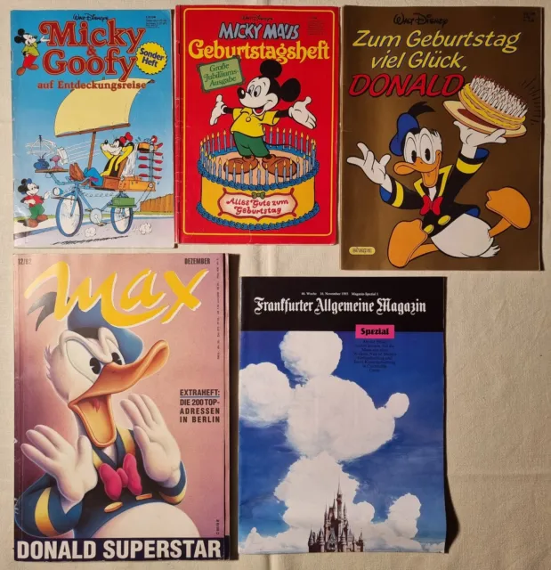 Micky Maus, Donald Duck, 5 Sonderhefte, Konvolut