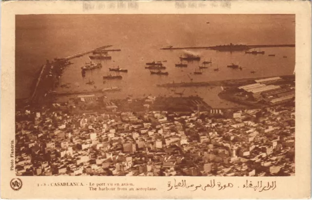 CPA AK MAROC CASABLANCA Le port vu en avion Flandrin (37631)