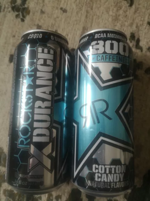 ☆☆1 FULL Energy Drink Rockstar XDURANCE Cotton Candy BCAA Usa, 16 oz☆☆