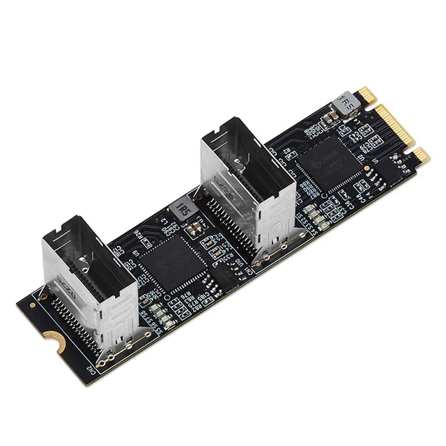 Carte PCIe vers SATA 3.0 - SONEW - Contrôleur ASMedia ASM1061 - Transmission 6 Gbps - Plug and Play - Informatique