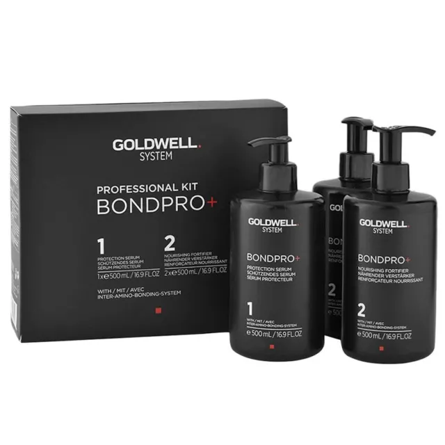 GOLDWELL Système Bond Pro + Protection Serum 500ml + Révitalisant Fortifer