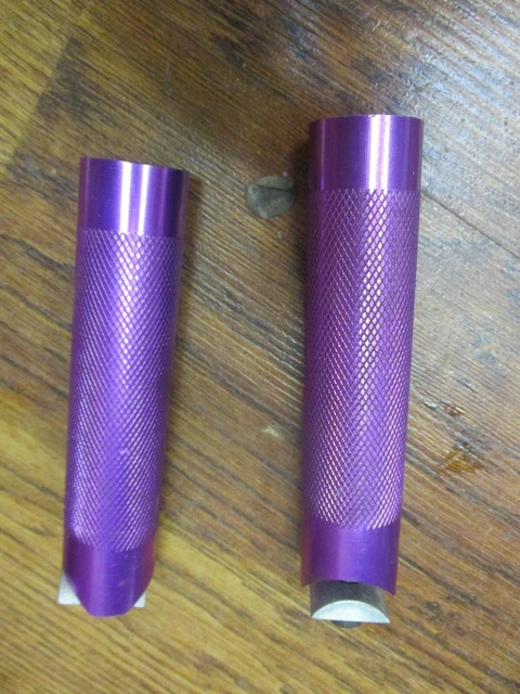 Nos Vintage Bolt On Handlebar Bar Ends Extensions - Purple Anodized