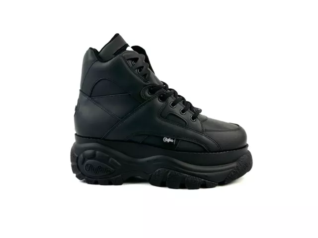 BUFFALO LONDON ALTO plateau vegano nappa scarpe da donna nero