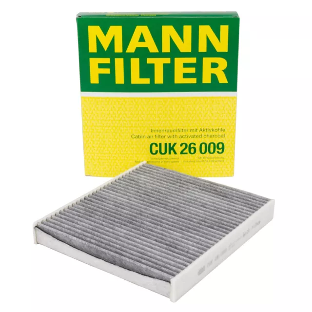 MANN CUK26009 Innenraumfilter Aktivkohle für VW GOLF 7 8 PASSAT B8 AUDI A3 Q2 Q3