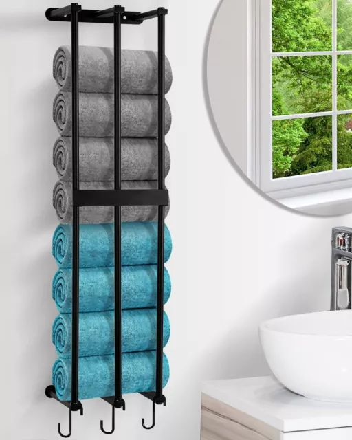 Towel Rail for Bathroom, Steel Towel Rack for Bathroom Wall, Wall Towel Rack