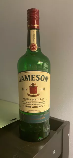 6 Jameson Irish Whiskey bottles 1 liter empty with cap