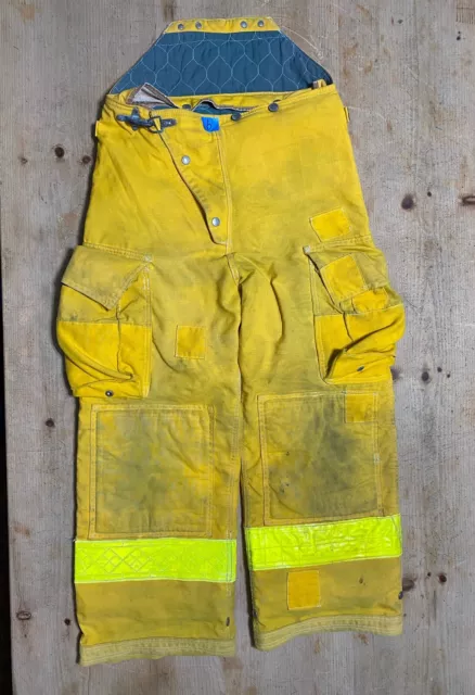 Vintage Cairns Firefighters Pants Trouser Turnout Gear Size 30x27 (b)
