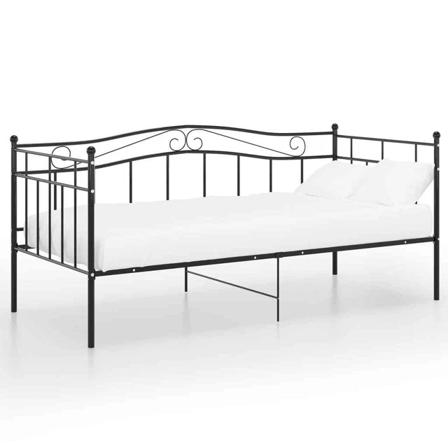 SOFA BED FRAME without Mattress Black Metal 90x200 cm £272.38 PicClick UK