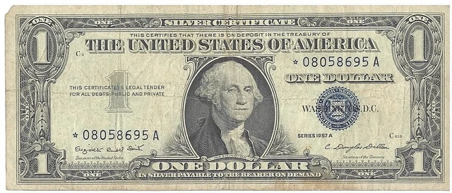 Series 1957A~ $1.00~ One Dollar Silver Certificate***STAR NOTE*** w/ Errors