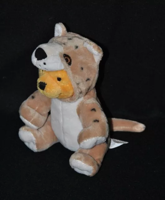 Peluche doudou winnie jaune DISNEY NICOTOY déguisé en léopard 16 cm assis NEUF