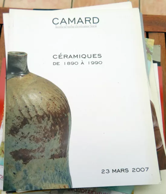 Ceramique/De 1890 A Nos Jours/Catalogue Camard/2007/Dalpayrat/Besnard/Joulia