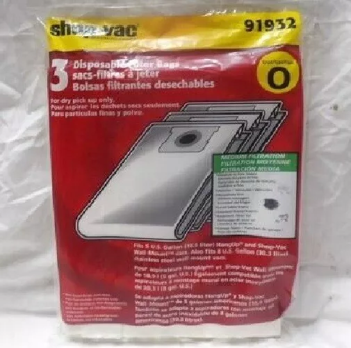 Shop-Vac Disposable Filter Bags #91932 (Pkg of 3)