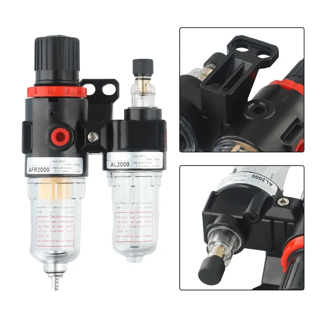 Filtro Aria Compressa CSPARCV  4,4×2,6×26 Cm , Separatore Acqua E Olio Separatore Aria Compressa E Acqua 14 Con Raccordo A Innesto Rapido 86548758