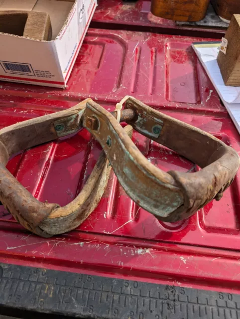 Vintage Primitive Wooden & metal Horse/Saddle Stirrup