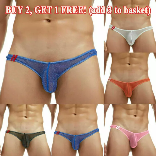 Mens Sexy Bikini Panties Shorts Thongs G-String Male Briefs Lingerie Underwear 3