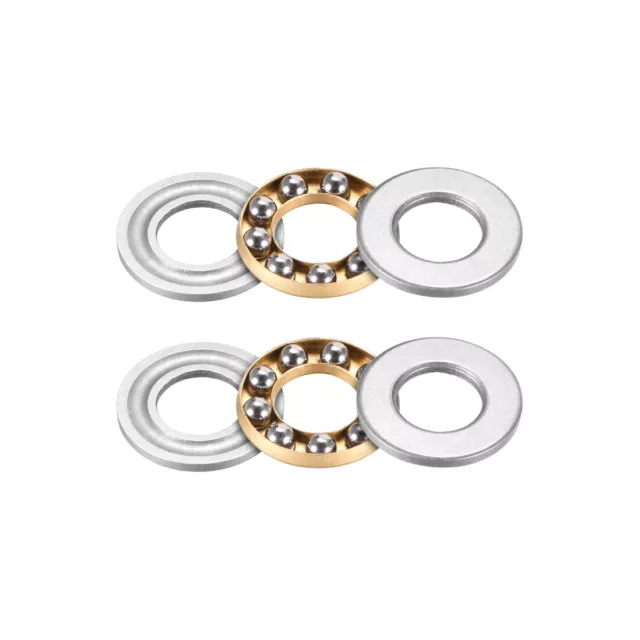 F8-16M Miniature Thrust Ball Bearings 8x16x5mm Chrome Steel with Washers 2 Pcs