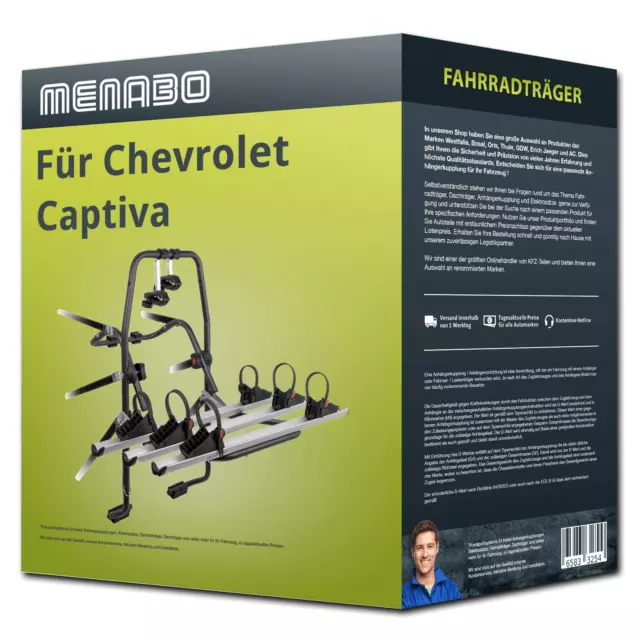 Menabo Fahrradträger Stand Up 3 für Chevrolet Captiva C100 / C140 - 3 Fahrräder