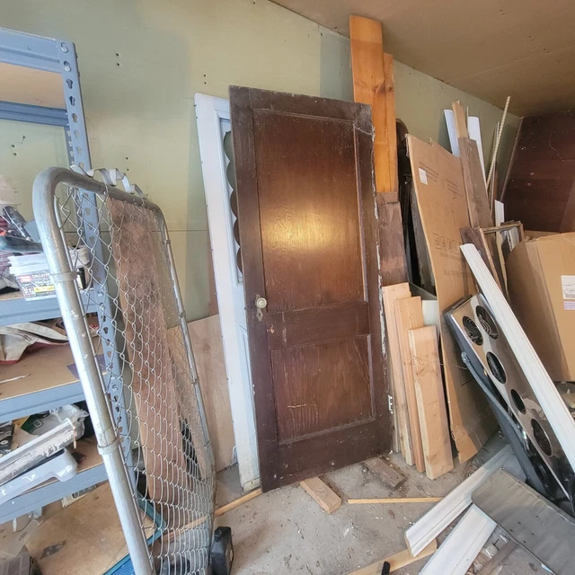ANTIQUE VINTAGE 2 PANEL INTERIOR DOOR  32 x 80 x 1 1/4 WE SHIP!!!!!!!!!! 2