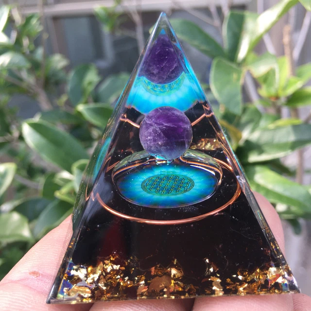 Orgonite Pyramid   ball，Chakra Energy quartz crystal healing reiki 1pc