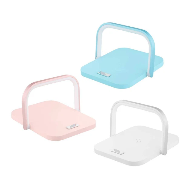 Charge sans fil , avec commande tactile de lampe de table lumineuse, support