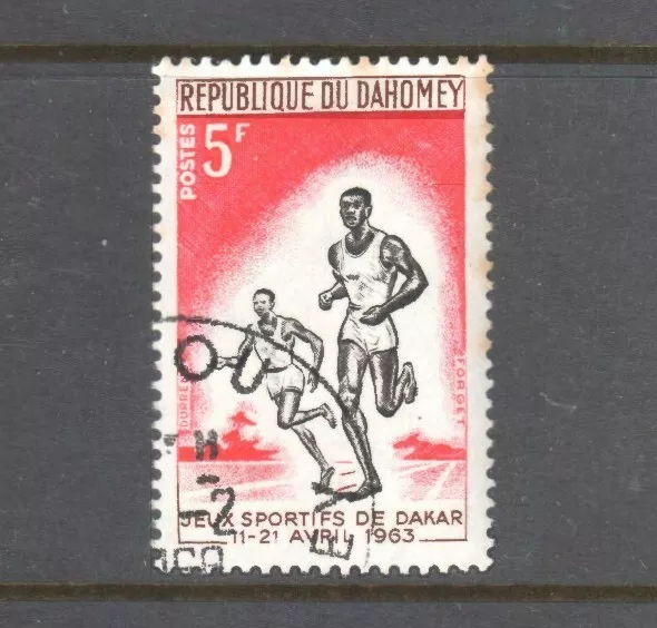 Republique Of Dahomey 5 Franc Sports Track Running Stamp - Used & Cancelled